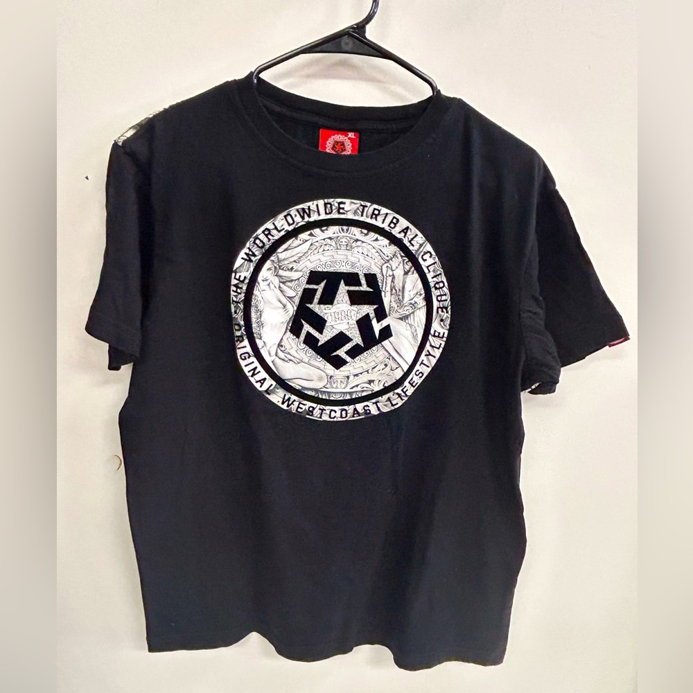 TRIBAL ORIGINAL WEST COAST LIFESTYLE TRIBAL CLIQUE WITH ANGELS FRONT AND BACK XL